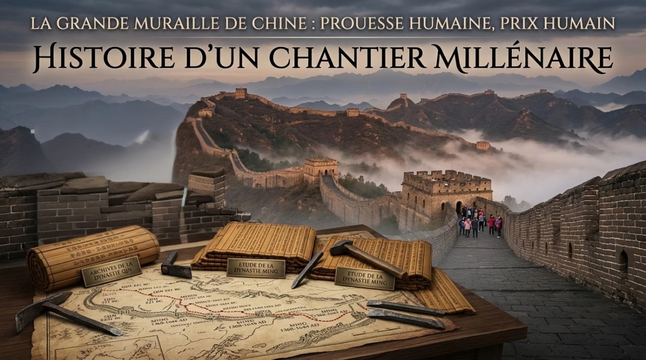 Lire la suite à propos de l’article La Grande Muraille de Chine : L&rsquo;Histoire d&rsquo;une des Plus Grandes Prouesses Humaines… et de Son Prix en Vies Humaines 🏯